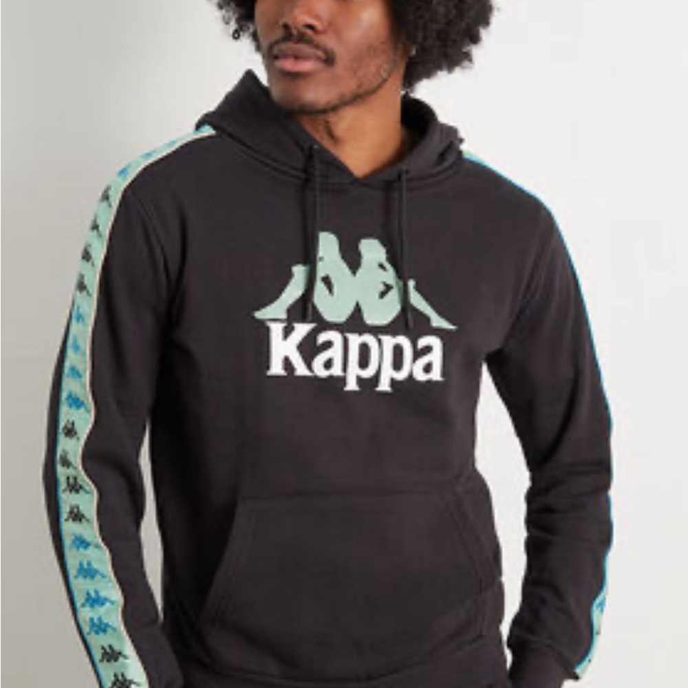 Kappa 222 Banda Rocket Hoodie Men's Xl Black Kangaroo